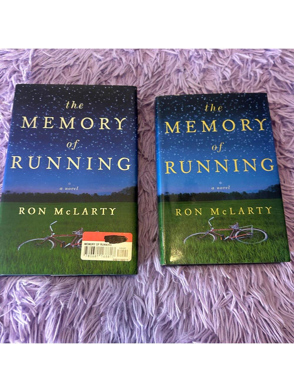 The Memory of Running by Ron McLarty 2 Book Lot Novel Paperback Hardcover